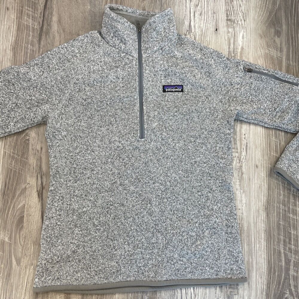 Patagonia Fleece Better Sweater Gray 1/4 Zip Fleece Heathered Womens Size Small - Picture 2 of 16